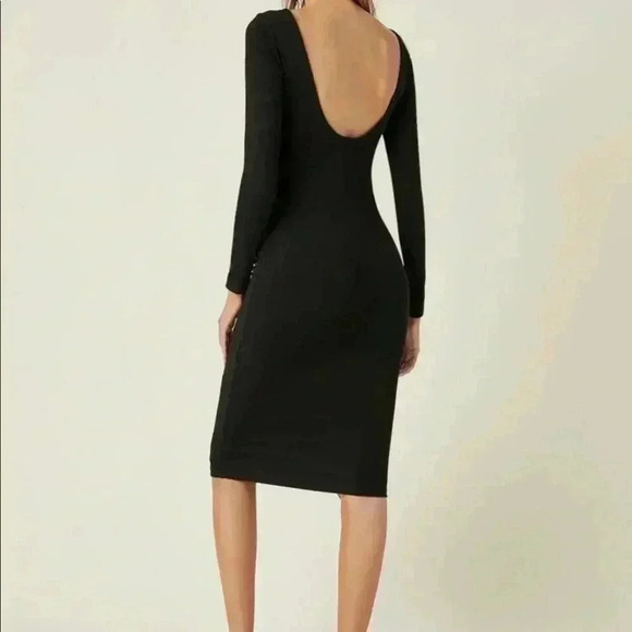 Vero moda Women’s black open back bodycon  midi dress size S - Picture 4 of 4
